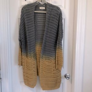 Peach Love Ombré Crochet Cardigan
